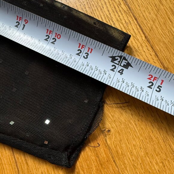 St. John Size 12 Black Rhinestone Embellished Mesh Long Sleeve Sheath Mini Dress - Picture 14 of 16